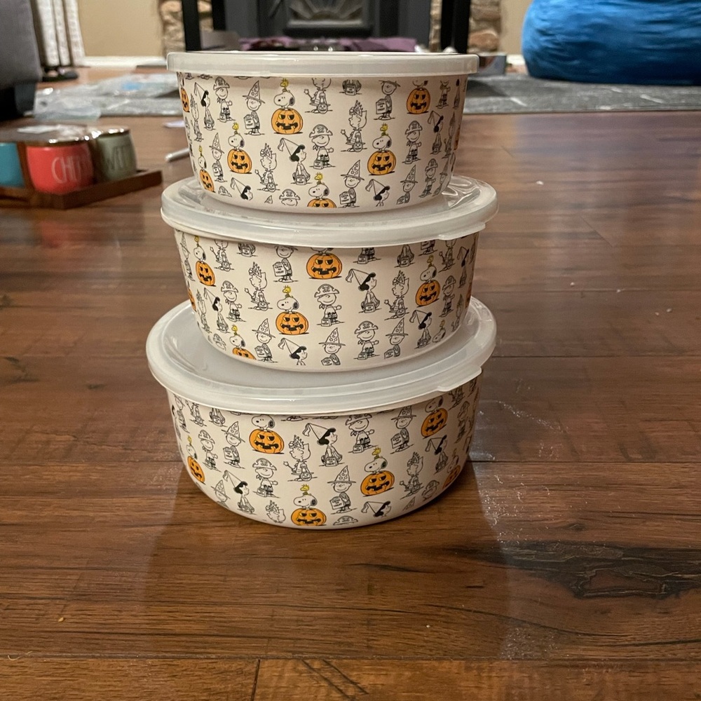 Peanuts sketchbook Halloween 3 bamboo containers